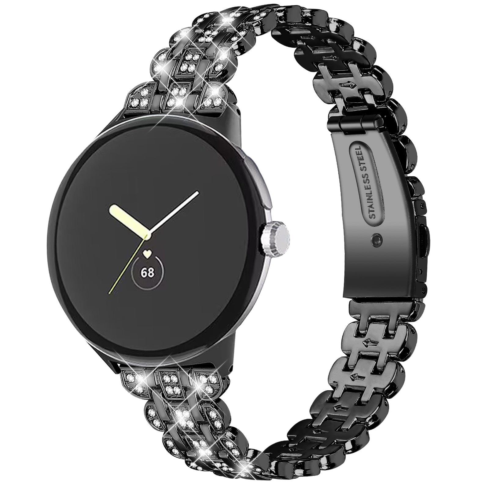 Metal Watch Band For Google Pixel Watch 2 Pixel Watch Rhinestone Decor Replacement Strap Wrist Band Metal Watch Band For Google Pixel Watch 2 Pixel Watch Rhinestone Decor Replacement Strap Wrist Band